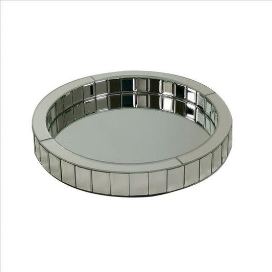 Liora Tray | Round | Beveled Mirror Frame | Clear