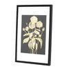 Wall Art with Painted Flowers and Leaves Set of 2 Black and Gold By Casagear Home BM245847