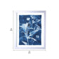 Wall Art with Hibiscus Flowers and Acrylic Frame Set of 2 Silver and Blue By Casagear Home BM245926