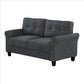 Loveseat with Knit Fabric with Flared Armrests, Gray By Casagear Home