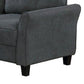 Loveseat with Knit Fabric with Flared Armrests Gray By Casagear Home BM245941