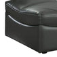 Leatherette Ottoman with Curved Design and Tufted Seat Gray By Casagear Home BM245945