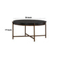 Sylvie Brushed Oak and Metal Round Coffee Table By Casagear Home BM246007