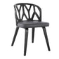 Nia Gray Faux Leather and Black Wood Dining Chairs - Set of 2 By Casagear Home BM246011