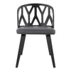 Nia Gray Faux Leather and Black Wood Dining Chairs - Set of 2 By Casagear Home BM246011