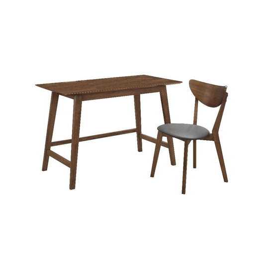 Liora Writing Desk Set | 2 Piece | Padded Seat | Brown