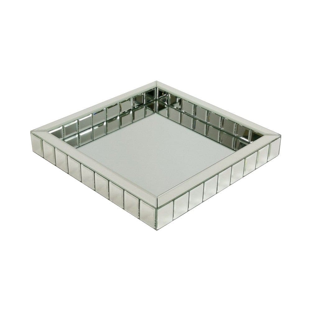 Liora Tray | Square | Beveled Mirror Frame | Clear