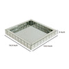 Tray with Square Beveled Mirror Panel Framing Clear By Casagear Home BM246105