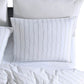 3 Piece Queen Comforter Set with Pinstripe Pattern White and Black By Casagear Home BM246985