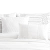 4 Piece Twin Comforter Set with Ruching Details White By Casagear Home BM246989