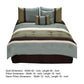 6 Piece Queen Comforter Set with Pleats and Embroidery Green and Blue By Casagear Home BM246996