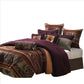 9 Piece Queen Comforter Set with Floral Print, Multicolor By Casagear Home