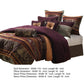10 Piece King Comforter Set with Floral Print Multicolor By Casagear Home BM247035