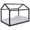 Full Bed Frame with House Shaped Design Black By Casagear Home BM248080
