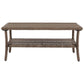 Cocktail Table with Woven Resin Top Gray By Casagear Home BM248091