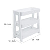 Accent Table with 3 Tier Tray Design Shelves White By Casagear Home BM248103