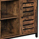 Sideboard with 2 Louvered Doors and Adjustable Shelves Brown By Casagear Home BM248130