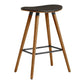 26 Inch Faux Leather Counter Height Backless Bar Stool, Brown By Casagear Home