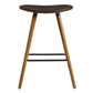26 Inch Faux Leather Counter Height Backless Bar Stool Brown By Casagear Home BM248148