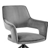 Velvet Upholstered Contemporary Accent Chair Black and Gray By Casagear Home BM248163