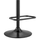 Metal and Faux Leather Adjustable Bar Stool Black and Gray By Casagear Home BM248173
