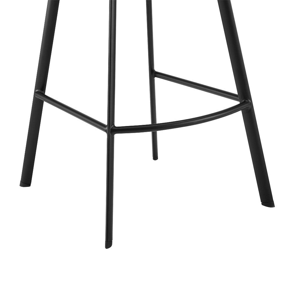 30 Inch Leatherette and Metal Swivel Bar Stool Black By Casagear Home BM248189