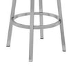 30 Inch Swivel Barstool with Metal Frame and Hexagonal Back Gray By Casagear Home BM248198