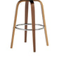 Swivel Bar Stool with Open Design Wooden Back Gray By Casagear Home BM248286