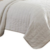 Veria 3 Piece Queen Quilt Set with Channel Stitching The Urban Port Cream and Beige By Casagear Home BM249996