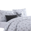 Veria 5 Piece King Quilt Set with Floral Print The Urban Port White and Gray By Casagear Home BM250009