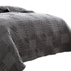 Veria 4 Piece Queen Quilt Set with Polka Dots The Urban Port Charcoal Gray By Casagear Home BM250016