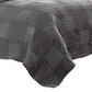 Veria 4 Piece King Quilt Set with Polka Dots The Urban Port Charcoal Gray By Casagear Home BM250017