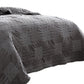 Veria 4 Piece King Quilt Set with Polka Dots The Urban Port Charcoal Gray By Casagear Home BM250017