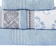 Veria 6 Piece Towel Set with Paisley and Floral Pattern The Urban Port Blue By Casagear Home BM250062