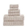 Veria 6 Piece Towel Set | Plush Cotton | Beige