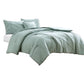 Veria 5 Piece King Comforter Set with Leaf Vein Stitching The Urban Port, Green By Casagear Home
