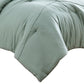 Veria 5 Piece King Comforter Set with Leaf Vein Stitching The Urban Port Green By Casagear Home BM250131
