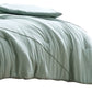 Veria 5 Piece King Comforter Set with Leaf Vein Stitching The Urban Port Green By Casagear Home BM250131