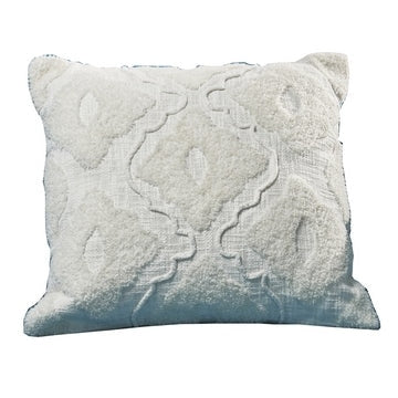 Veria 18 x 18 Decorative Pillow Cover, Quatrefoil Design The Urban Port, Off White By Casagear Home