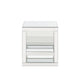 Accent Table with Mirrored Panels and C Shape Silver By Casagear Home BM250272