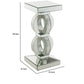 Accent Table with Interconnected Rings and Mirror Trim Large Silver By Casagear Home BM250398
