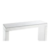 Writing Desk with Mirror Panel Frame and Panel Base Silver By Casagear Home BM250565