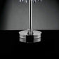 Table Lamp with Droplet Crystal Accents and Sleek Support Silver By Casagear Home BM252772