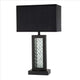 Nova Table Lamp | Embedded Glass Panel | 9" | Black
