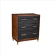 Dorian Tall Dresser Chest | 3 Drawers | Round Legs | Brown & Black
