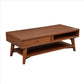 Coffee Table with 1 Drawer and Open Shelf Brown By Casagear Home BM261862