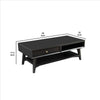 Coffee Table with 1 Drawer and Open Shelf Black By Casagear Home BM261879
