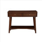Console Table with 2 Drawers and Angled Legs Walnut Brown By Casagear Home BM261893