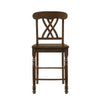 Counter Height Chair with Overlapping X Back Set of 2 Brown By Casagear Home BM262100