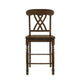 Counter Height Chair with Overlapping X Back Set of 2 Brown By Casagear Home BM262100